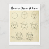  Leer hoe je een rond gezicht tekent Briefkaart (Voorkant)