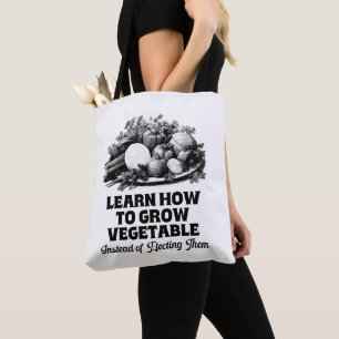 Leer hoe je groenten kunt verbouwen in plaats van  tote bag