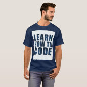 Leer hoe te Code (Blauw) T-shirt (Voorkant volledig)