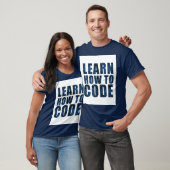 Leer hoe te Code (Blauw) T-shirt (Unisex)