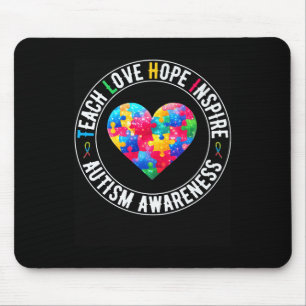 Leer Hoop Liefde Inspire Autisme Bewustzijn Onders Muismat