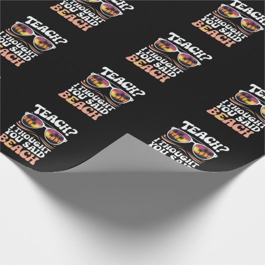 Leer ik dacht dat je zei strandleraar Groovy Cadeaupapier (Hoek)