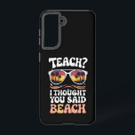 Leer ik dacht dat je zei strandleraar Groovy Samsung Galaxy Hoesje<br><div class="desc">Leer ik dacht dat je zei strandleraar Groovy</div>
