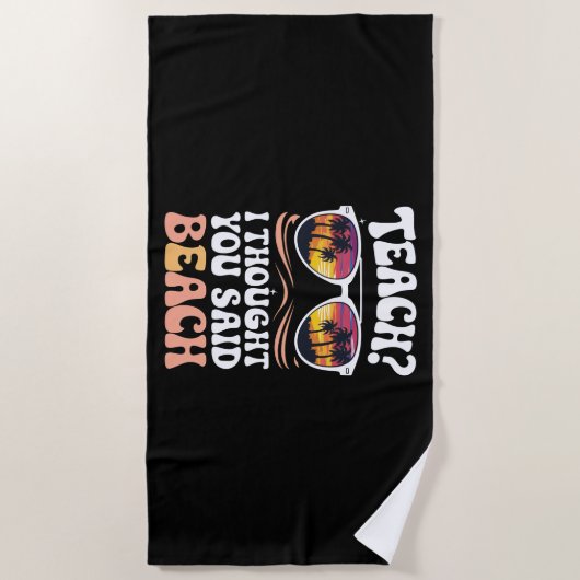 Leer ik dacht dat je zei strandleraar Groovy Strandlaken (Voorkant)