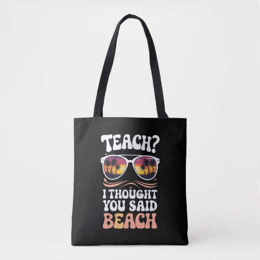 Leer ik dacht dat je zei strandleraar Groovy Tote Bag (Voorkant)