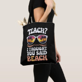 Leer ik dacht dat je zei strandleraar Groovy Tote Bag (Dichtbij)