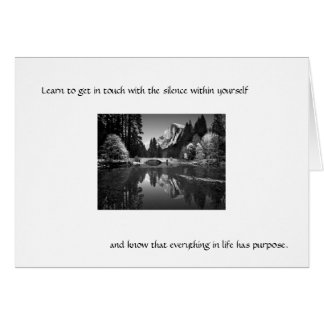 Leer in contact te komen met de stilte. . .