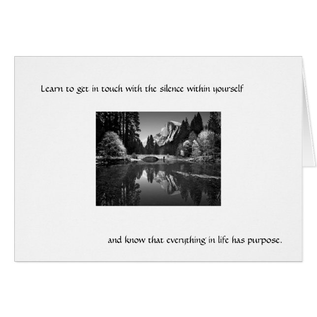 Leer in contact te komen met de stilte. . . (Voorkant Horizontaal)