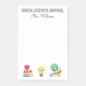 Leer Inspireren Herhaling, Leraar Waardering, Aang Post-it® Notes (Voorkant)