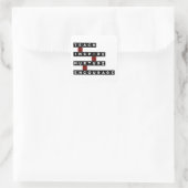 Leer Inspireren Koesteren Aanmoedigen Waarden Woor Vierkante Sticker (Tas)
