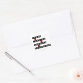Leer Inspireren Koesteren Aanmoedigen Waarden Woor Vierkante Sticker (Envelop)