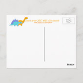 Leer je ABC met Dinosauriwitje Briefkaart (Achterkant)