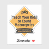 Leer je Kinderen om motorfietsen te tellen Bewustz Sticker (Vel)