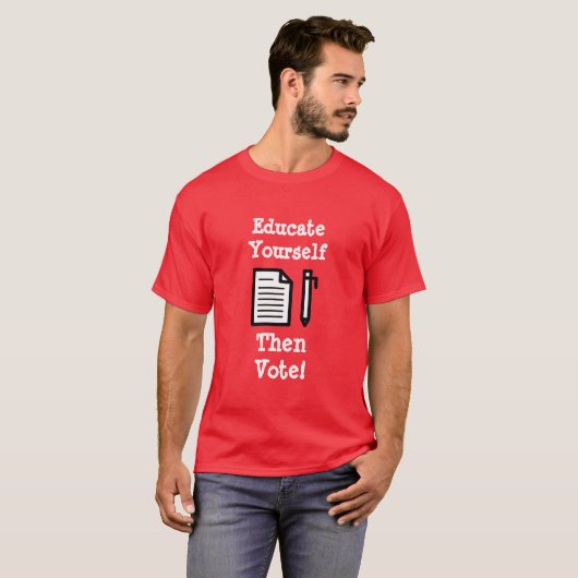 Leer jezelf en stem dan Shirt (Voorkant volledig)