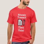 Leer jezelf en stem dan Shirt (Voorkant)