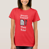 Leer jezelf en stem dan Shirt (Voorkant)
