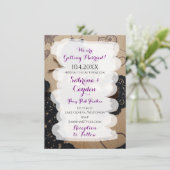 Leer, Kant en Rozen Gotische Steampunk Wedding Kaart (Staand voorkant)