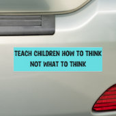 Leer kinderen hoe ze denken aan Bumpersticker (Op auto)