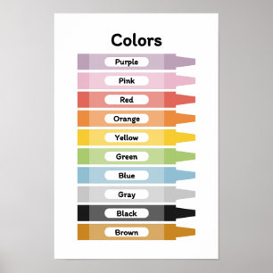 Leer Kleuren Poster