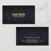 Leer (krokodil) visitekaartje (Voorkant / Achterkant)