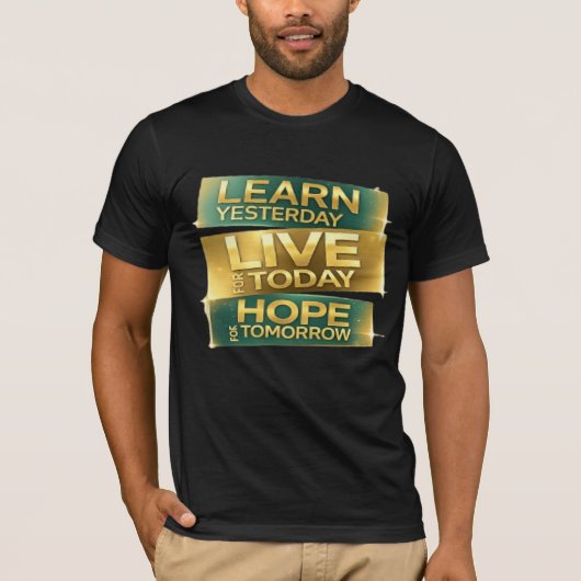 Leer Leef Hoop Heren T-Shirt (Voorkant)