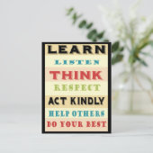 Leer Leerkrachten Onderwijs Briefkaart (Staand voorkant)