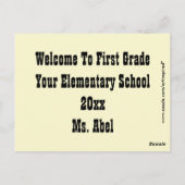 Leer Leerkrachten Onderwijs Briefkaart (Achterkant)