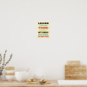 Leer Leerkrachten Onderwijs Poster (Keuken)