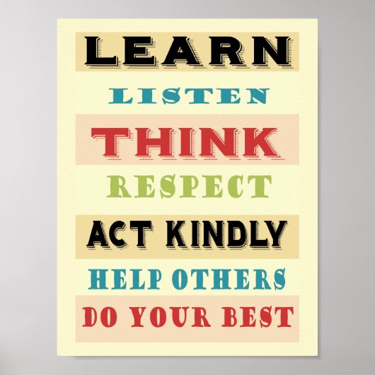Leer Leerkrachten Onderwijs Poster (Voorkant)