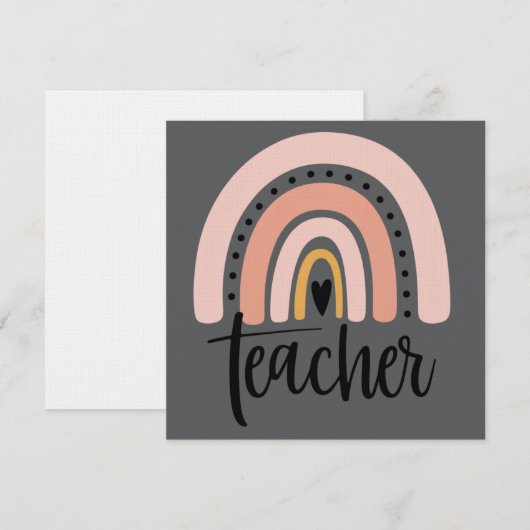 Leer Leraar Liefde Inspireren Cadeau Regenboog Kaart (Voorkant / Achterkant)