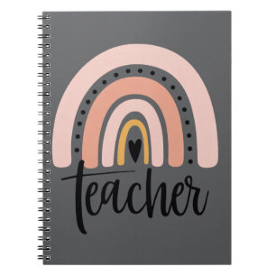 Leer Leraar Liefde Inspireren Cadeau Regenboog  Notitieboek