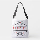 Leer Liefde Inspire Motivatie Crossbody Tas (Voorkant)