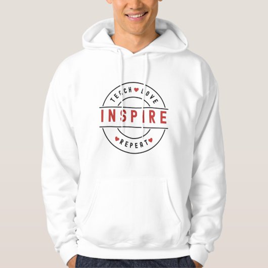 Leer Liefde Inspire Motivatie Hoodie (Voorkant)