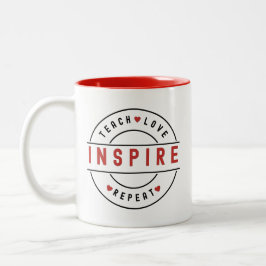 Leer Liefde Inspire Motivatie Tweekleurige Koffiemok