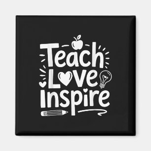 Leer Liefde Inspireer Shirt Terug naar School Lera Magneet