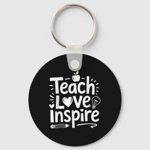Leer Liefde Inspireer Shirt Terug naar School Lera Sleutelhanger