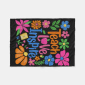 Leer Liefde Inspirer Ck Naar School Fleece Deken (Voorkant (Horizontaal))
