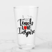 Leer liefde inspireren bezettingsglas glas (Voorkant)