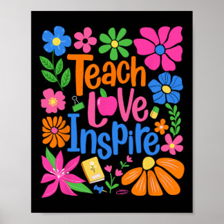 Leer Liefde Inspireren Bloem Leraar Eerste Dag Ck  Poster