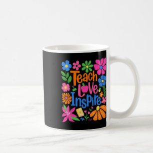 Leer Liefde Inspireren Bloem Leraar Eerste Dag Ter Koffiemok