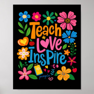 Leer Liefde Inspireren Boho Bloemig Retro Ck Naar  Poster
