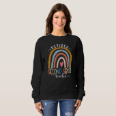 Leer liefde inspireren Boho Rainbow Gepensioneerd Trui (Voorkant volledig)