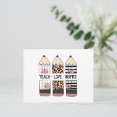 Leer Liefde Inspireren Citaat  Briefkaart (Staand voorkant)