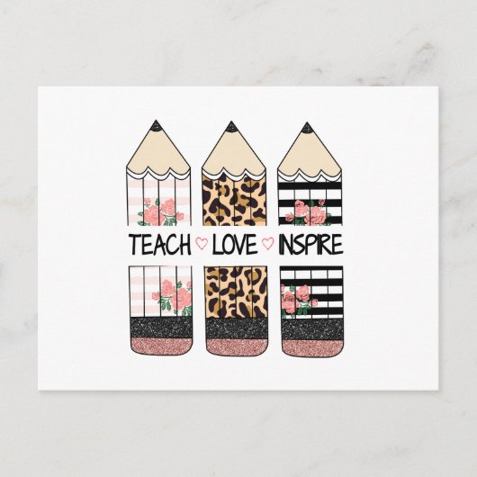 Leer Liefde Inspireren Citaat  Briefkaart (Voorkant)
