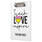 Leer liefde inspireren Gepersonaliseerde Leraar Kl Klembord (Links)