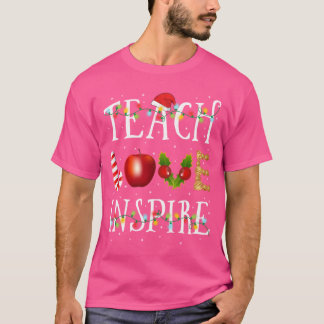 Leer Liefde Inspireren Grappige Kerstmis T-shirt