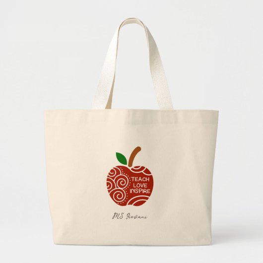 Leer Liefde Inspireren Grote Tote Bag (Voorkant)