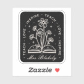 Leer liefde inspireren hekserige leraar esthetiek sticker (Vel)