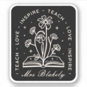 Leer liefde inspireren hekserige leraar esthetiek sticker (Voorkant)