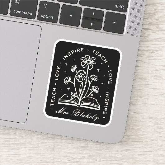 Leer liefde inspireren hekserige leraar esthetiek sticker (Detail)